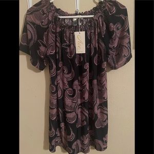 Women’s sparkly shirt Ace fashion New York blouse.